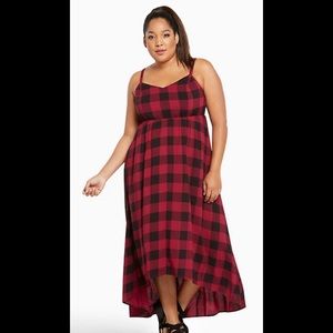 Torrid Size 3 high low plaid dress!